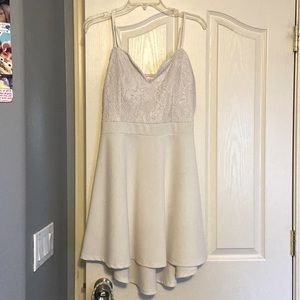 XL High low white dress